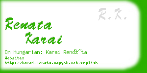 renata karai business card